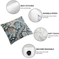 thumbnail image 4 of BANET Decorative Pillow Covers Throw Pillow Cases, ,Blue Brown Cream Multicolor White, 4 of 5