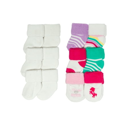 - Magical Unicorn Terry Cuff Sock Set, 12-pack (Newborn Baby Girls)