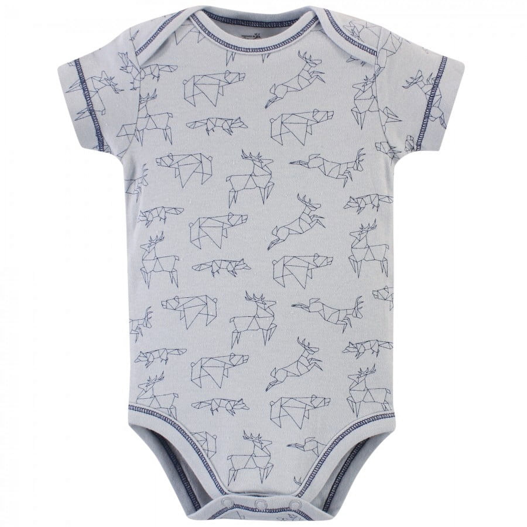 Touched by Nature Baby Boy Organic Cotton Bodysuits 5pk, Constellation, 3-6 Months