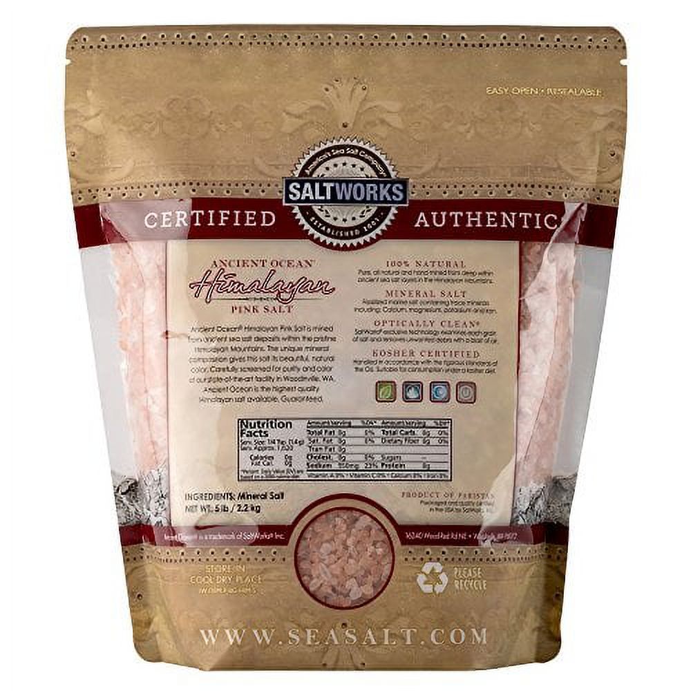 (Price/Each)Saltworks - Salt Pink Himalayan Crse - 1 Each - 5 LB