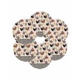 thumbnail image 7 of 15 Inch Round Placemats Set of 6, Farmhouse Rooster Non Slip Heat Insulation PP Table Mats, Vintage Watercolor Flowers Black Plaid Washable Place Mats for Kitchen Dining Party Table Decor, 7 of 7