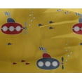 thumbnail image 4 of oneOone Georgette Viscose Yellow Fabric Submarine & Fish Ocean Sewing Craft Projects Fabric Prints By Yard 42 Inch Wide, 4 of 4
