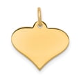 thumbnail image 6 of 14k Yellow Gold Solid Plain .013 Gauge Engraveable Heart Disc Charm Pendant, 6 of 7