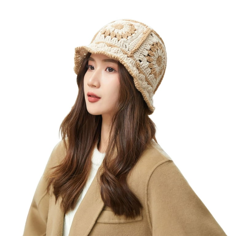 Yaoping Women Bucket Hat, Winter Lambs Wool Fisherman Hat Reversible Cute  Warm Basin Hat Teddy Style Cap