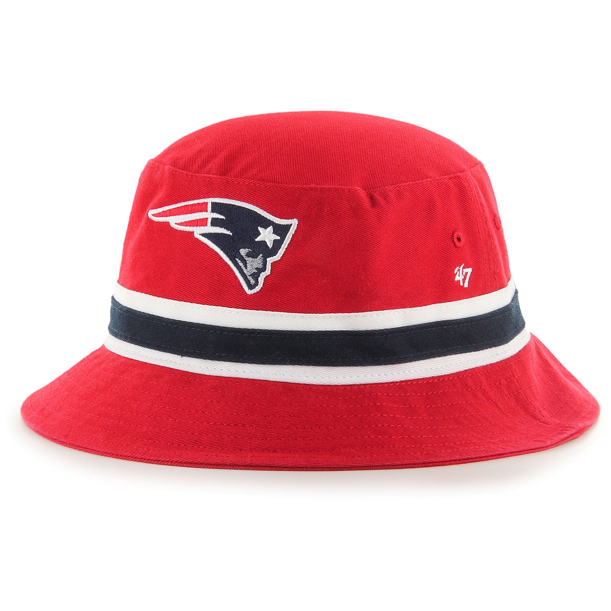 England Patriots Striped Bucket Hat 