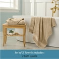 thumbnail image 3 of WelHome 100% Cotton 2 Piece Ultra SOFT TWIST Solid Bath Towels Set, Tan, 600 GSM, 30in x 54in, Highly Absorbent, Bathroom Towels For Everyday Use, 3 of 10