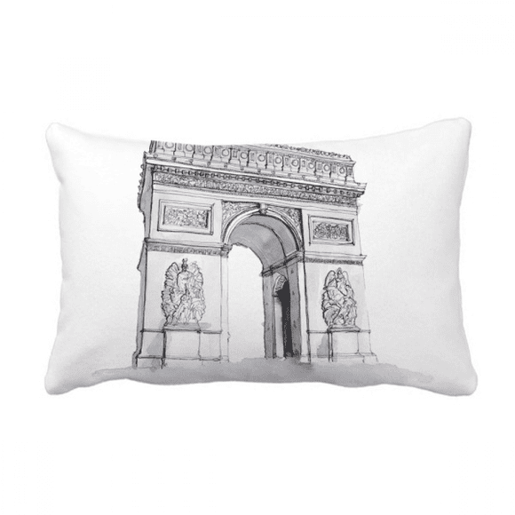 Arc De Triomph in Paris France Throw Pillow Lumbar Insert Cushion Cover Home Decoration