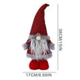 thumbnail image 2 of Zeeyh Handmade Christmas Faceless Doll Standing Dwarf Santa Claus Figurine Red Riding Hood Rudolph Ornaments Decorations Elf Gnomes, 2 of 6