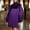 Purple, variant on asdoklhq Party Dresses for Women Solid Color High Neck Batwing Long Sleeve Loose Dress Skirt Purple XL