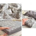 thumbnail image 4 of Linnome Fitted Sheet Floral Pattern Breathable Linen Mattress Protector for Single Bed Cool Easy Clean 35.4x78.4in Multicolor#04, 4 of 7