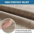 thumbnail image 4 of Enova Home Set of 2 Soft Thick Solid Velvet Dining Chair Covers, Fabric Stretchy Universal Dining Chair Slipcovers Chair Protectors Washable (Taupe), 4 of 7