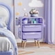 thumbnail image 2 of Mesita de noche SYKIARIOL para niños, color morado, con cajón de almacenamiento, 2 of 7