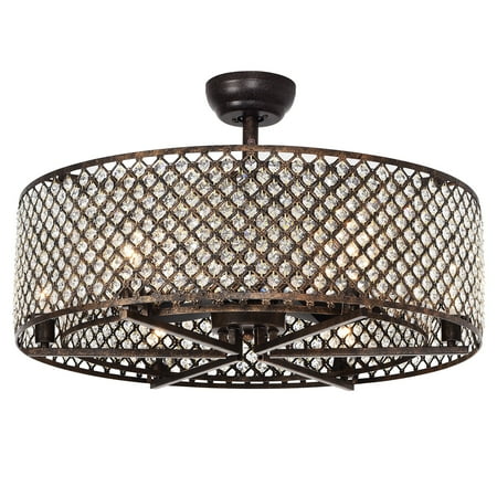 Miyaka 6 Light Metal 3 Blade 29 Inch Rustic Bronze Ceiling
