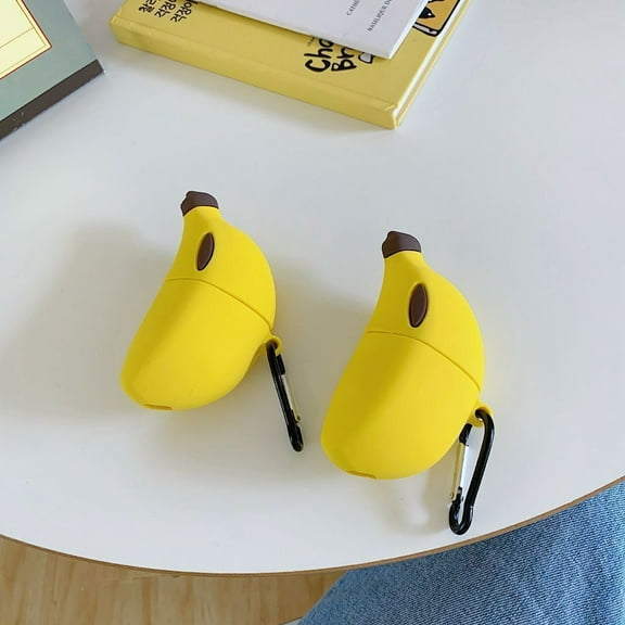 3D Stereoscopic Banana Fruit For Apple AirPods 1 2 3 4 Pro Protect Cover Case