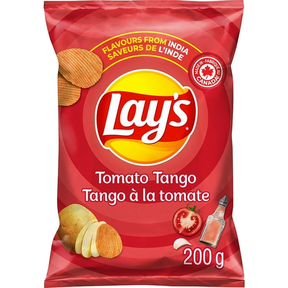 Lay's Tomato Tango Ridged Flavoured Potato Chips, 200 g.