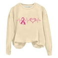 thumbnail image 4 of Cancer Awareness Month Graphic Print Crewneck Long Sleeve Hoodless Sweatshirt Soft Comfortable Pullover Top for Everyday Wear Size:S, 4 of 4