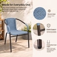 thumbnail image 2 of NAPWANT Outdoor Rattan Patio Dining Chairs Set of 4, Stackable All-Weather Wicker Chairs with Steel Frame for Garden, Deck, Backyard, Bright Blue, 2 of 10