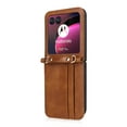 thumbnail image 2 of Decase for Motorola Razr 40 Ultra Wallet Case, Fashionable Premium High-quality PU Leather Shockproof Cards Stand Protective With Shoulder Crossbody Strap Cover for Motorola Razr 40 Ultra - Brown, 2 of 8