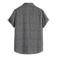thumbnail image 1 of Camisas De Vestir Para Hombre Slim Fit Camisa superior de primavera y verano para hombre, camisas con cuello vuelto , camisa informal de manga corta con botones a la (Black, XXL), 1 of 7