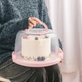thumbnail image 6 of Happy Date Elements Round Cake Carrier Two Sided Cake Holder Serves as Five Section Serving Tray, Portable Cake Stand Cake Box Comes With Handle, Cake Container Holds Pies, 6 of 8