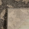 thumbnail image 5 of SAFAVIEH Florida Desmond Damask Shag Area Rug, Smoke/Beige, 5'3" x 7'6", 5 of 9