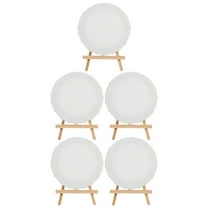 5 Sets Mini Canvas and Easel DIY Mini Easel for Desktop Picture Display Stands