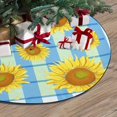 thumbnail image 3 of FMSHPON FloralSunflowers Xmas Christmas Tree Skirt Stand Mat for Holiday Party Decoration Indoor Outdoor 36 inches, 3 of 3