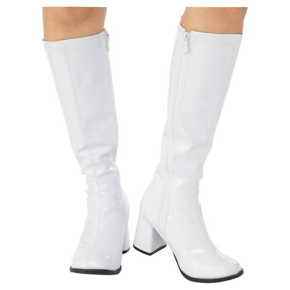 Rubies White Gogo Boots for Adults, Women's size 10