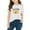White 03, variant on DeHolifer Boys Girls T-Shirts Cotton Funny Alphabet Letter School Education Crewneck Short Sleeve Tee Tops