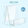 thumbnail image 3 of Clearance Rack under $5,6 Pack Acrylic Book Stand Clear Easel Stand For Display Book Display Holder Display Stand For Album Magazine Postcard Picture Plate Artworks Phone Tablet, 3 of 8