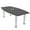 Asian Night w/Silver Base with Electric, variant on 6 Ft Boat Shaped Conference Table With Post Leg Power And Data