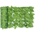 thumbnail image 4 of Artificial Green Plant Wall Simulated Green Leaf Ratten Fence Balcony Decoration, 4 of 9