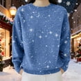thumbnail image 4 of Soyumi Womens Sweaters Casual Loose Knitted Pullover Long Sleeve tops, Winter Fall Soft Crewneck Fashion Tunic Basic Outfits, Cozy Cowl Neck Sweatshirt Blouse for Daily Wear, Z Sky Blue, 4 of 8