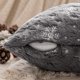 thumbnail image 2 of Juego de 2 fundas de almohada decorativas navideñas, fundas de almohada de piel sintética suave con copo de nieve plateado de 20 x 20 pulgadas, gris, 2 of 5