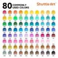thumbnail image 3 of Set de 80 lápices de colores de mina suave Shuttle Art, 3 of 8