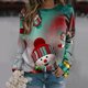 thumbnail image 1 of ICHUANYI Clearance Christmas Women Fashion Casual Print Round Neck Loose Long Sleeve Tops Blouse Hoodless Sweatshirts ICHUANYI "ICHUANYI", 1 of 5