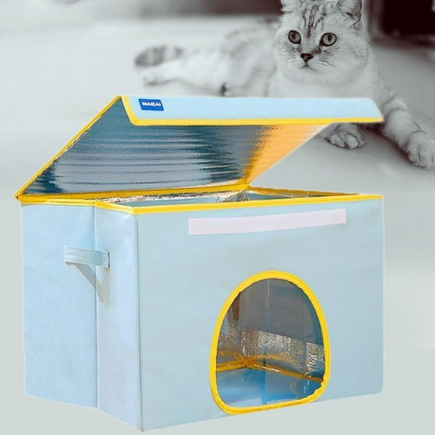 Caseta Gato Exterior Casa De Enfriamiento Para Gatos Refugio