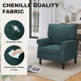thumbnail image 2 of Techmilly Modern Upholstered Accent Chair, Fabric Living Room Armchair, Sofa Chair for Bedroom/Office/Reading Spaces, Emerald, 2 of 8