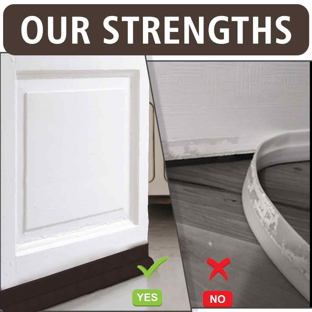2pcs Draft Stopper - Adjustable Weather Stripping Reduce Cold Air, Dust, Odor, Soundproof Door Blocker