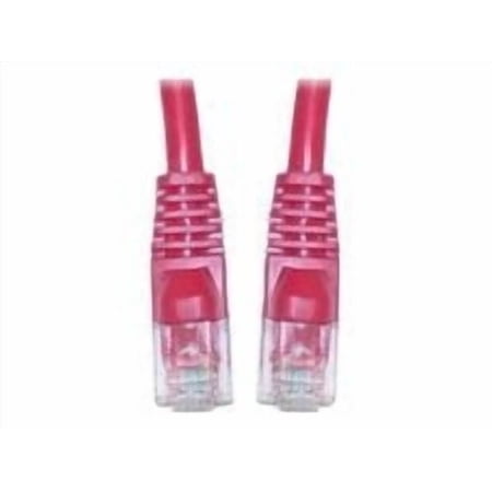 CableWholesale Cat6 Ethernet Cable 24AWG RJ45 Gold Plate Connector 4 Pair Stranded Copper Snagless Boot Unshielded Twisted Pair (UTP) Internet Network Patch Cable 10 Foot Red