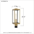 thumbnail image 3 of Westover 1-Light Antique Brass Outdoor Post Lantern, 3 of 8