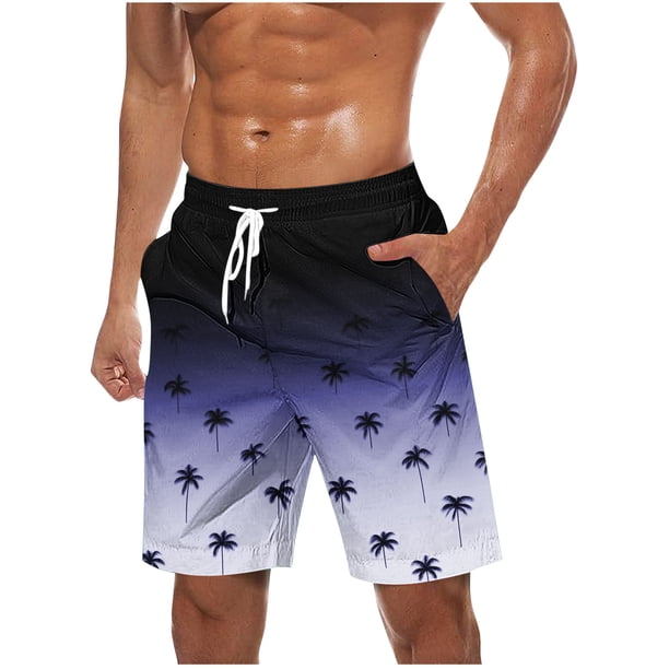 Pantalones Cortos Casuales para Hombre Imprimir con Bolsillos Pantalones de Playa de Cintura Elástica, Pantalones Cortos de Cintura Elástica para Hombre