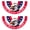 red, variant on NIETEIN 4th of July Patriotic Half Pleated Fan Bunting Flag Outdoor Indoor Flags Decor (Eagle B)