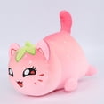 thumbnail image 2 of Peluche de gato fresa para Navidad y Halloween - Almohada bordada - Animal de peluche suave coleccionable de 25 cm, 2 of 3