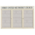 thumbnail image 6 of Aarco Products DCC4872-3RH 3-Door Enclosed Bulletin Board with Heater - Clear Satin Anodized, 6 of 30