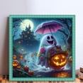 thumbnail image 2 of Hilo Algodón Ecológico Bordado Punto Cruz Fantasma Halloween Con 11CT 50x50cm, 2 of 9