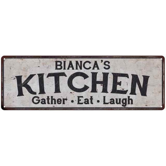 BIANCA's Kitchen Gift Rustic Chic Decor Gift 6x18 Sign 206180051411