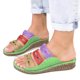 thumbnail image 1 of Sandalias de cuña para mujer, a la moda, de colores mezclados, informales, zapatillas Wmkox8yii hj789, 1 of 5