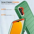 thumbnail image 5 of Xhy Samsung Galaxy A13 5G Case with Belt Clip Holster Privacy Screen and Lens Protector Military Grade Full Body Drop Resistant 3 in 1 Rugged Durable Detachable for Galaxy A13 5G Phone - Green White, 5 of 9