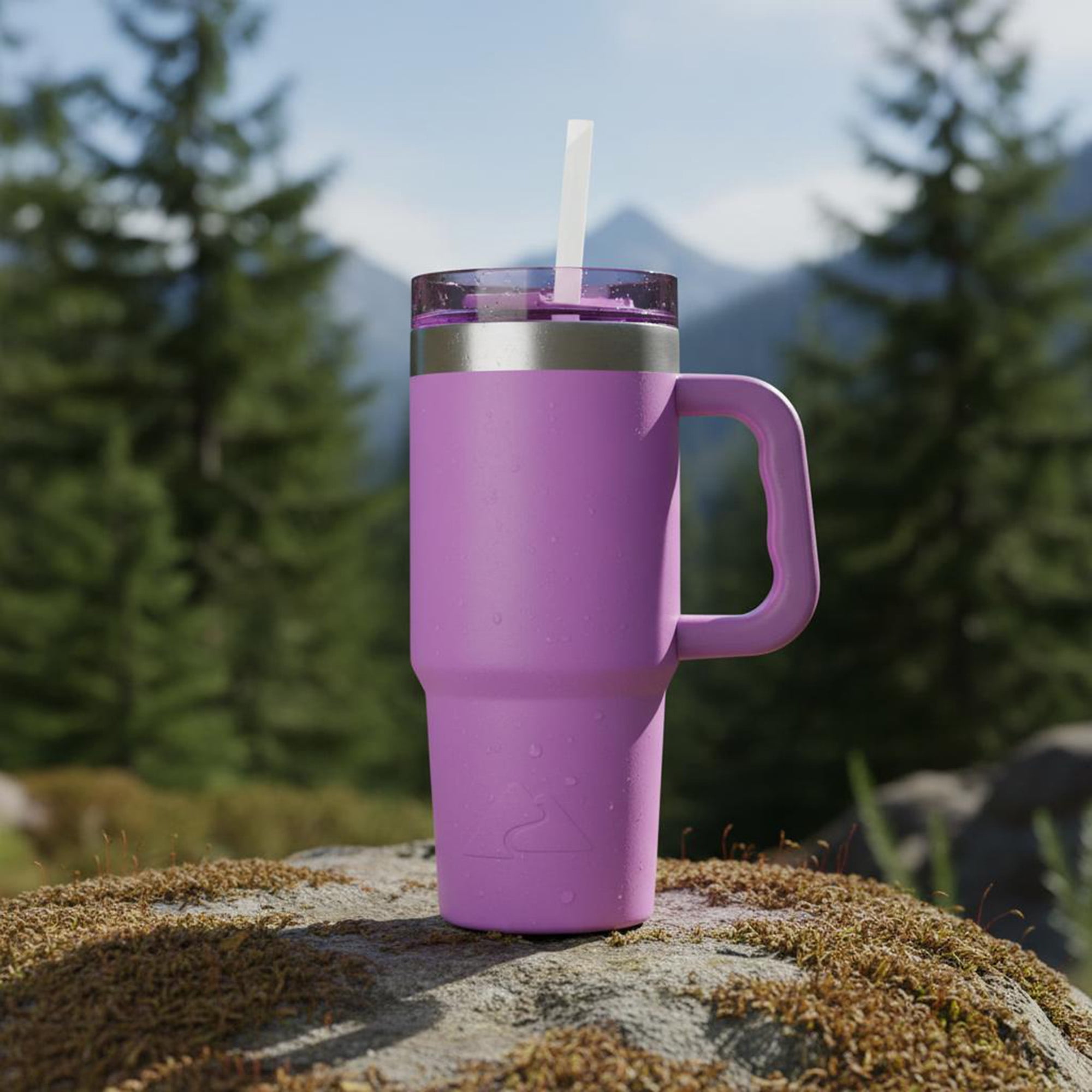 Ozark Trail 18 oz Stainless Steel Insulated Tumbler with Handle, Lilac
